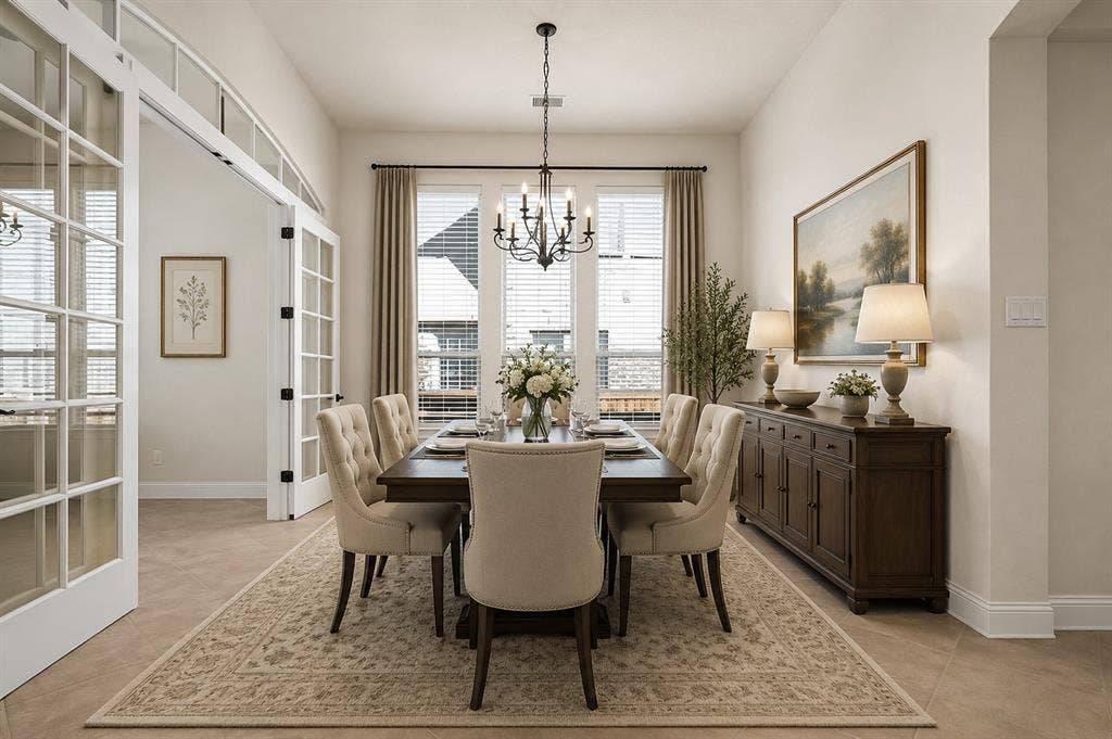 Staged Dining Area