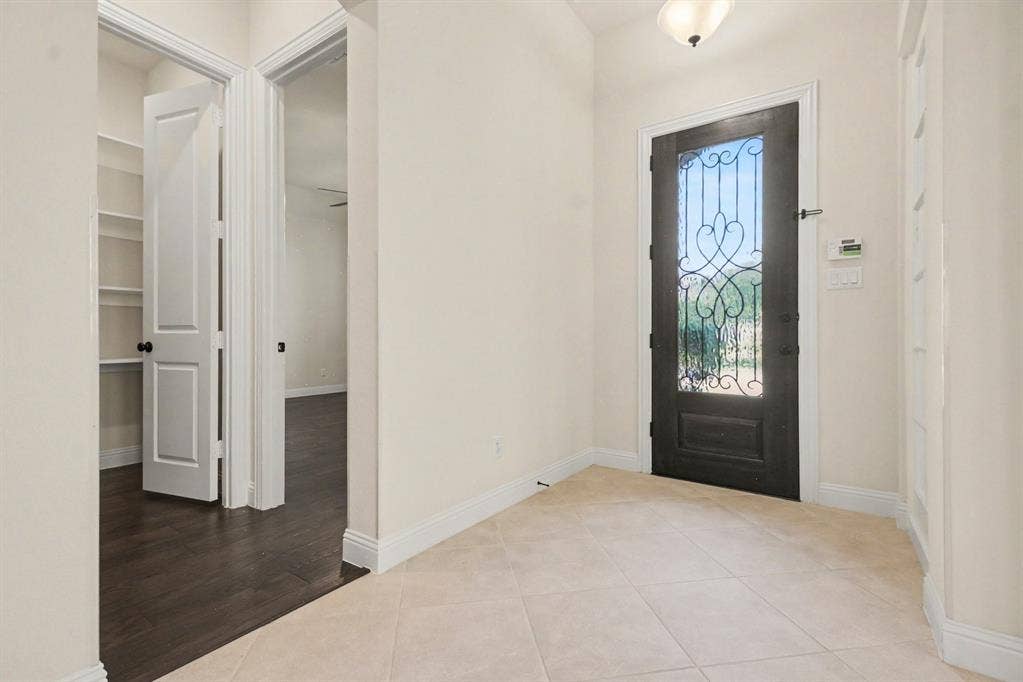 Oversized Ceramic Tile at entry