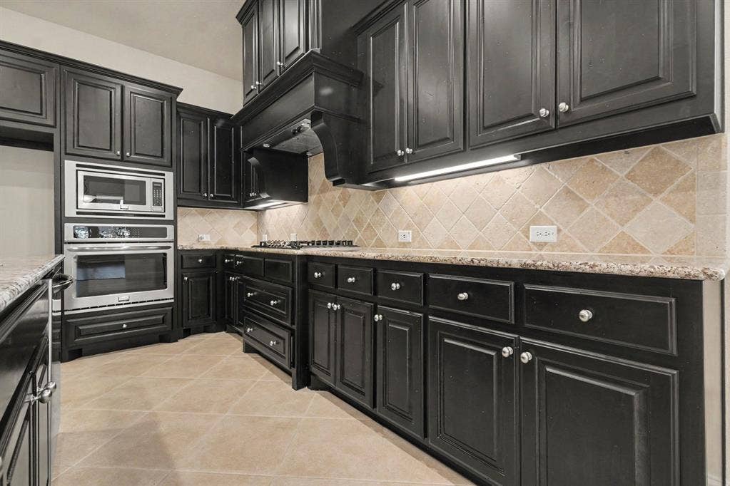 Plenty of counter and storage space.