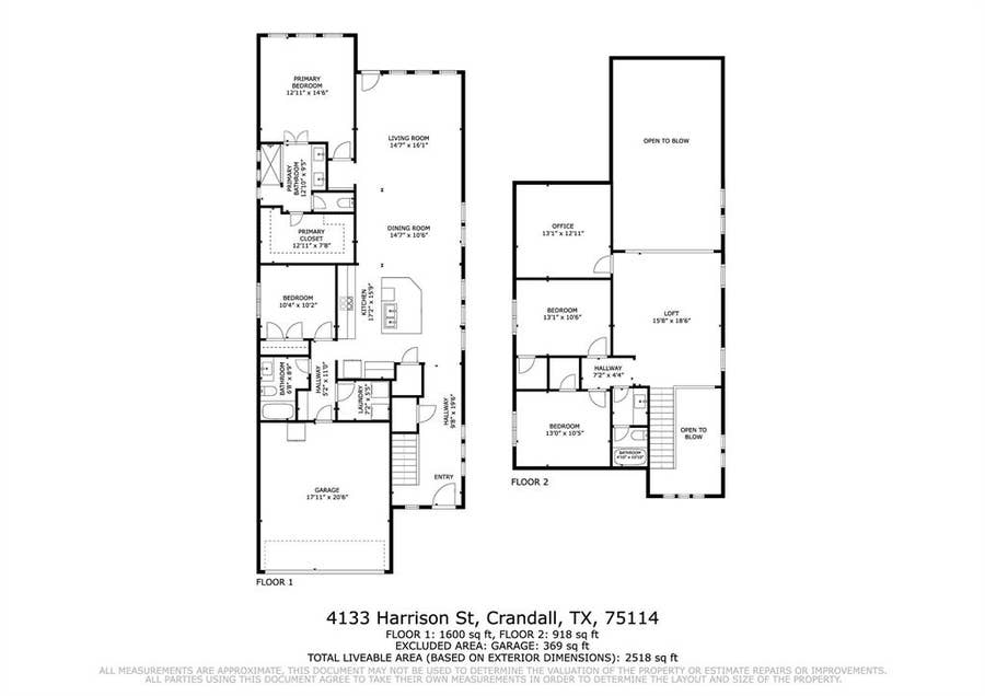 Property photo for 4133 Harrison Street, Crandall, TX