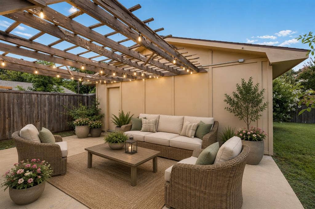 2010 Custer Parkway, Richardson, TX 75080 Back Patio - virtually staged
