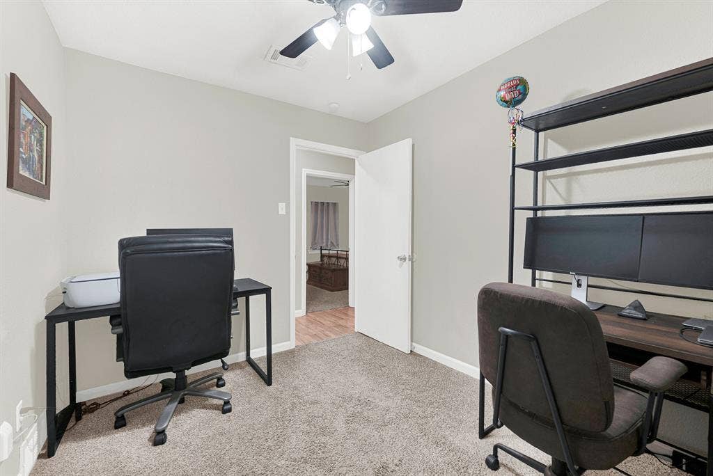 745 Pinehurst Drive, Richardson, TX 75080 3rd bedroom makes for a great home office