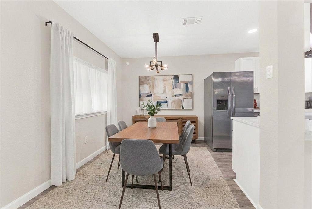 745 Pinehurst Drive, Richardson, TX 75080 Breakfast area off kitchen - virtually staged