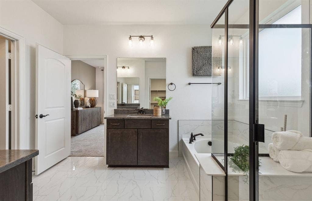 1809 Briarcrest Drive, Celina, TX 75009 *Model Representation - Owner's private bath with separate vanities