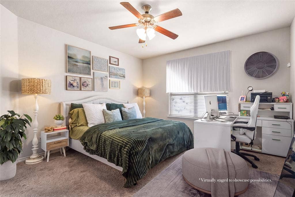 2101 Trinity Lane, Wylie, TX 75098 Primary Bedroom virtually staged to showcase possibilities.