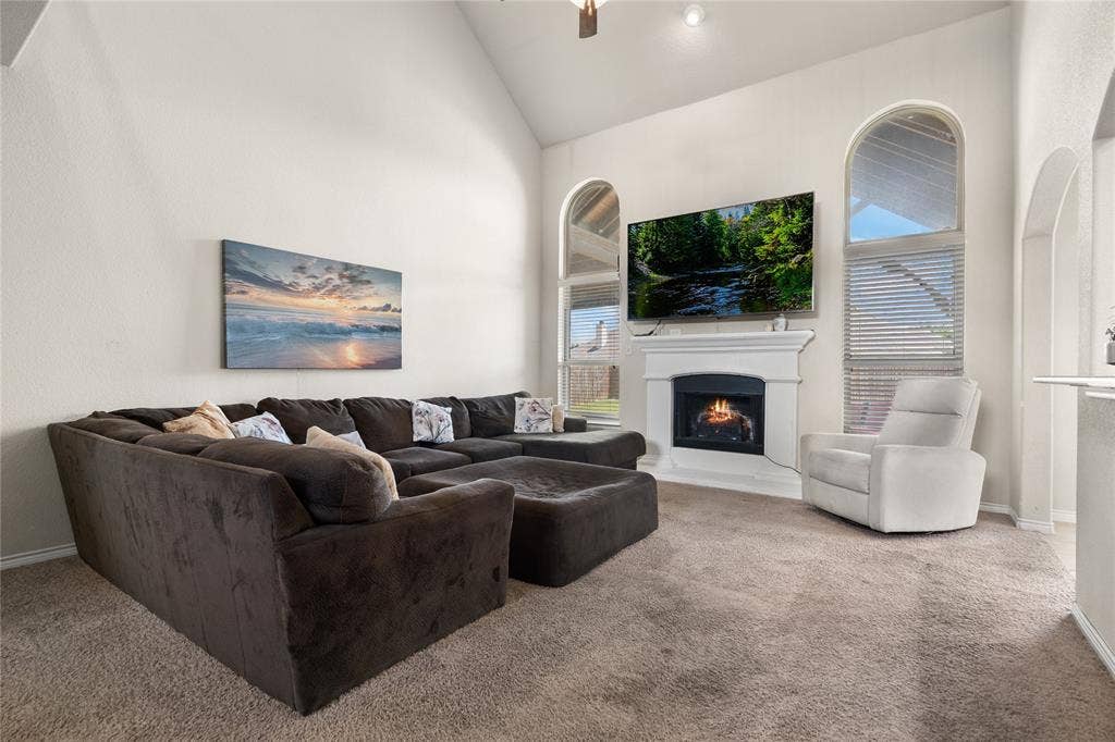 2101 Trinity Lane, Wylie, TX 75098 By the fireplace is perfect to relax and unwind.
