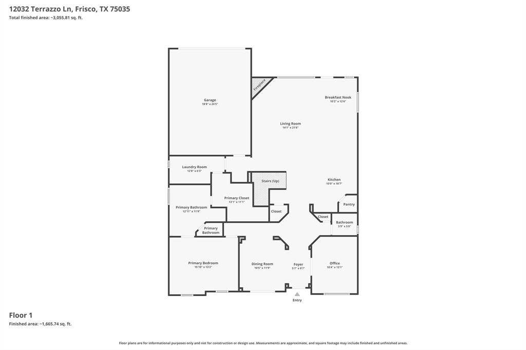 12032 Terrazzo Lane, Frisco, TX 75035 Floor plan
