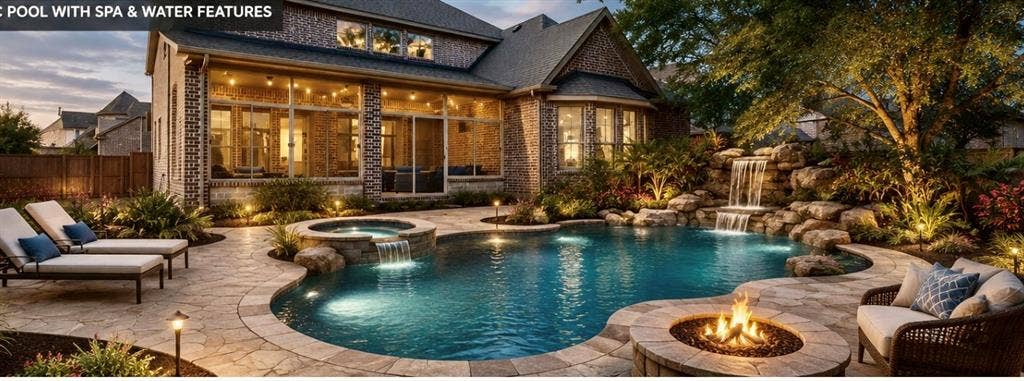 6409 Biltmore Lane, McKinney, TX 75071 Concept only for Organic Pool & Spa