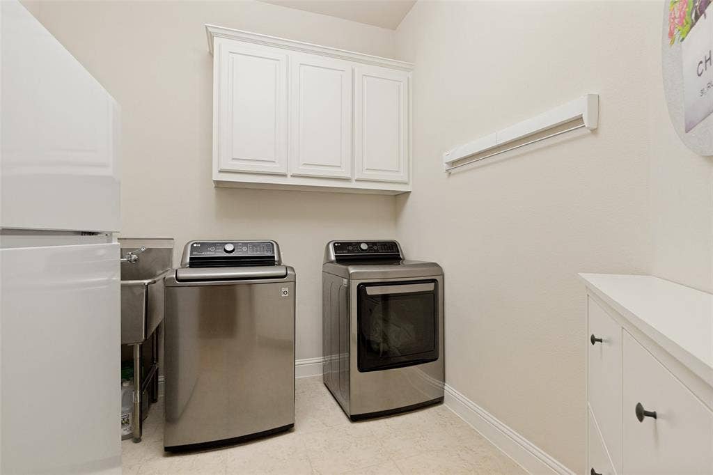 6409 Biltmore Lane, McKinney, TX 75071 Laundry sink in Utility Room with Space for Frig