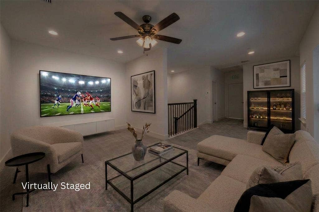 4050 Pequin Drive, Prosper, TX 75078 Loft Area - shown as family / tv room - Virtually Staged