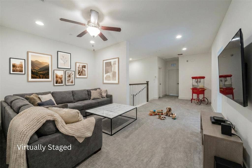 4050 Pequin Drive, Prosper, TX 75078 Loft Area - shown as family / tv room - Virtually Staged