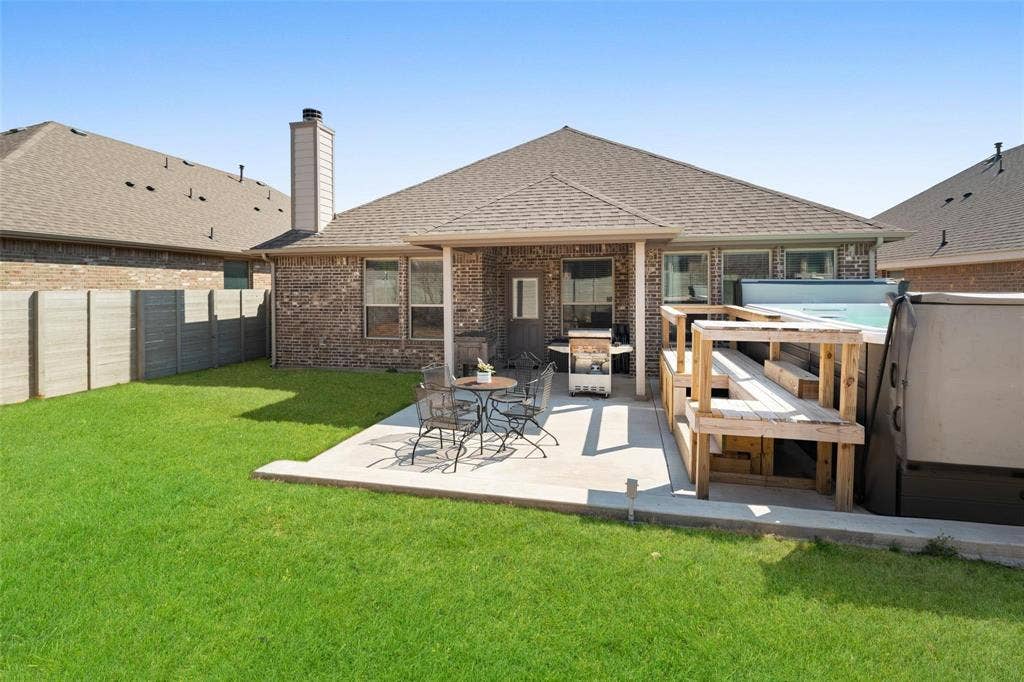 The photos were taken while the home was occupied. The furniture and swim spa shown in the photos is not included with the home.