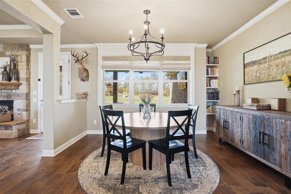 3832 Legend Trail, Granbury, TX 76049 Dining room has great flow.