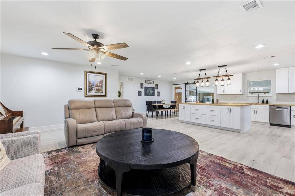 3533 Granada Drive, Richland Hills, TX 76118 view of kitchen and eat in dining area.