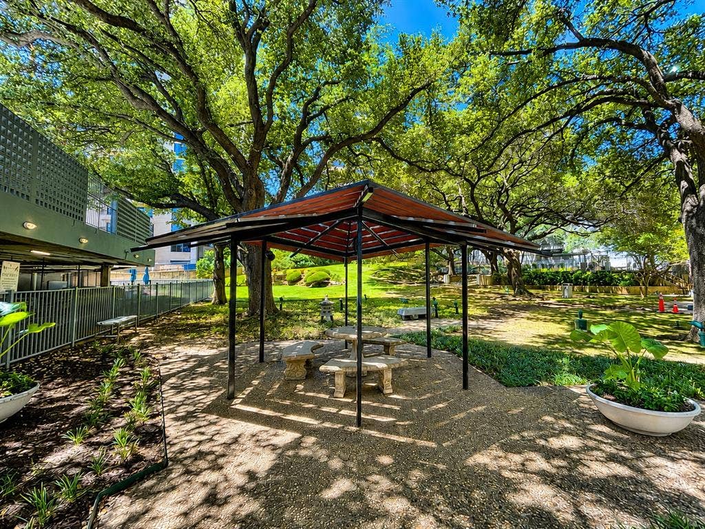 Outdoor covered table