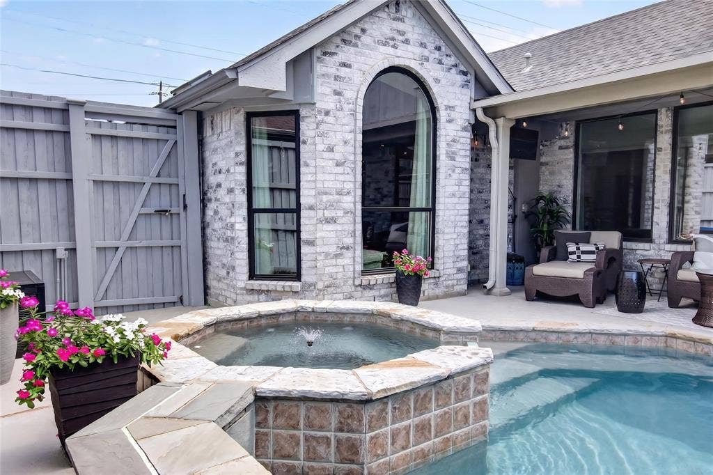 4243 Millview Lane, Dallas, TX 75287 View of Spa steps away from covered patio 2021 New Pool Heater added, 2022 New Pool PumpJust waiting for you to make a Splash