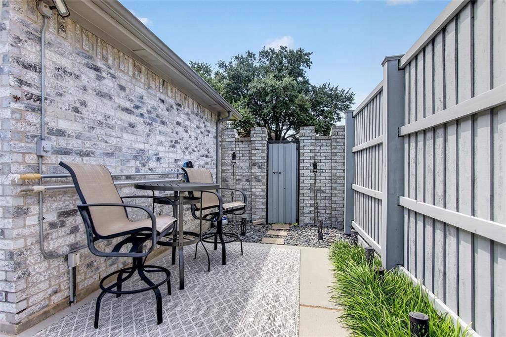 4243 Millview Lane, Dallas, TX 75287 2026 New downstair AC. Wide side yard with direct access to the front of the house. Great area to store additional patio furniture, pool floats, etc. 2022 5 Ton Lennox Condenser installed and OEM Fan Motor/capacitor added for downstairs