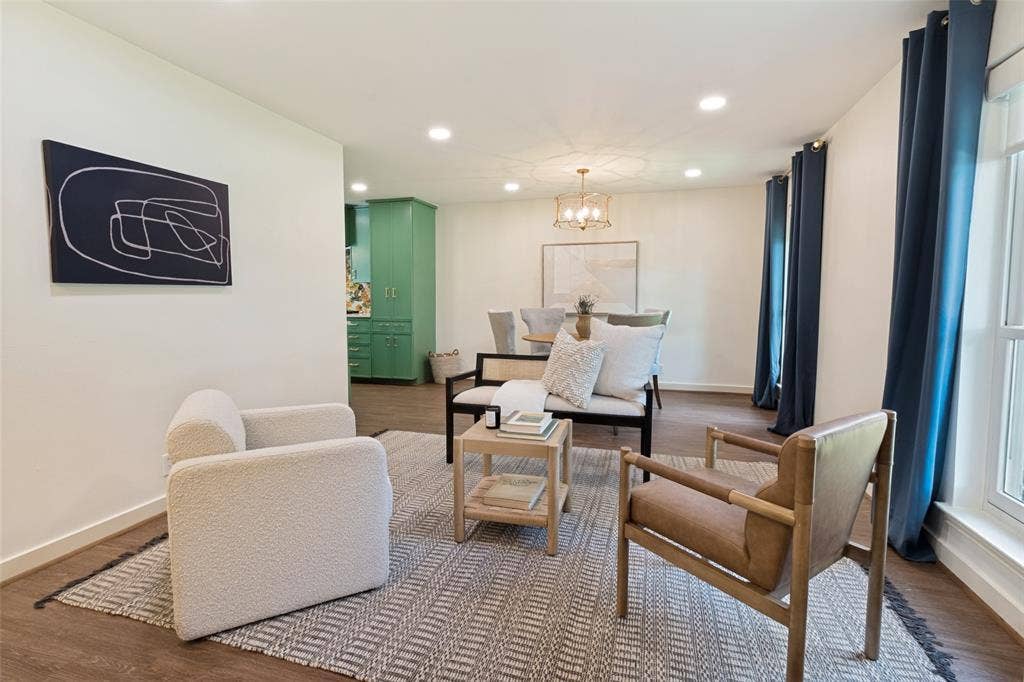 Living and Dining adjacent to kitchen