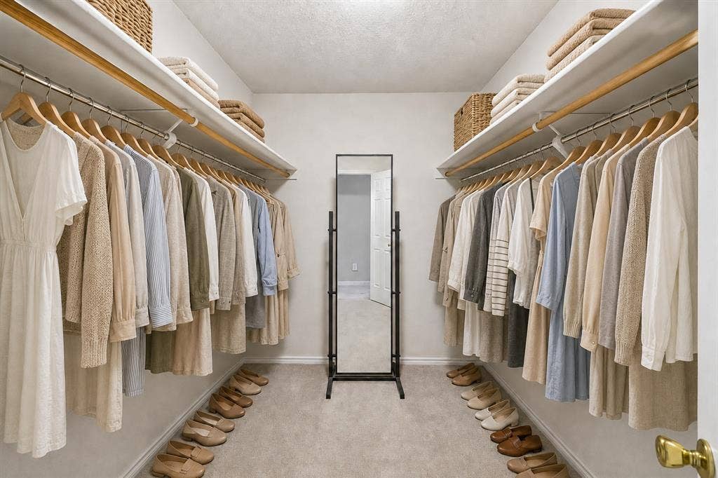 503 Angela Lane, Euless, TX 76039 Virtually Staged Primary Closet