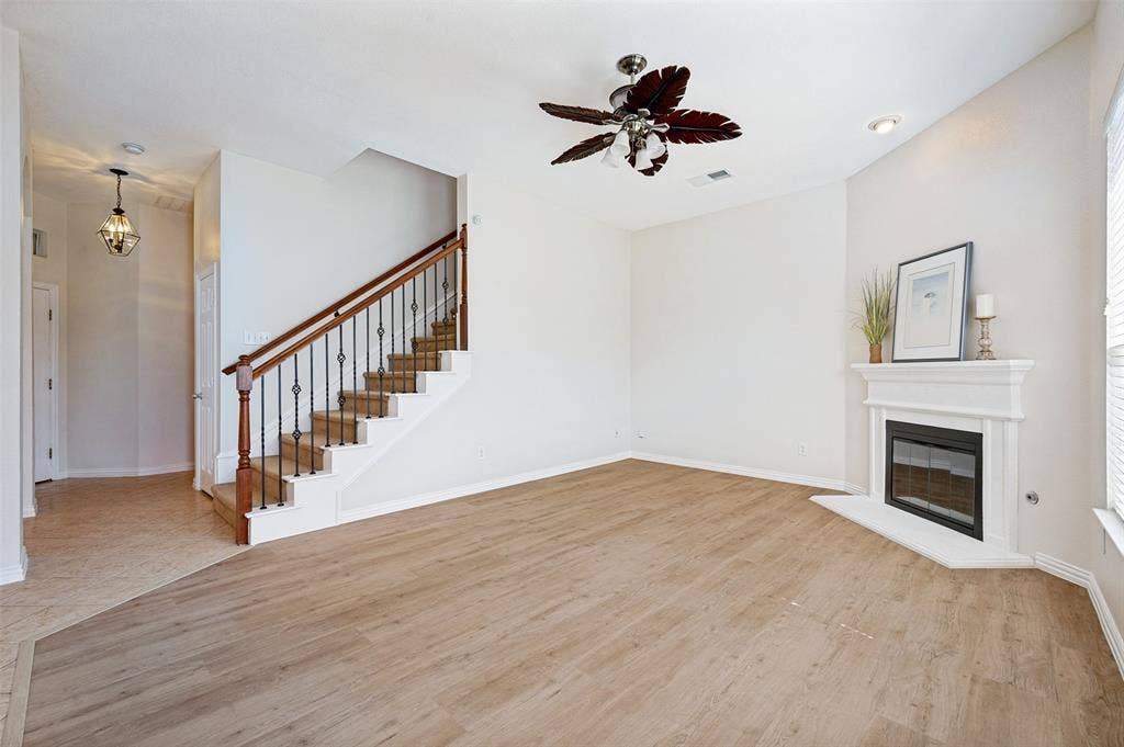 2113 Reston Drive, McKinney, TX 75072 Living room has fresh LVP flooring