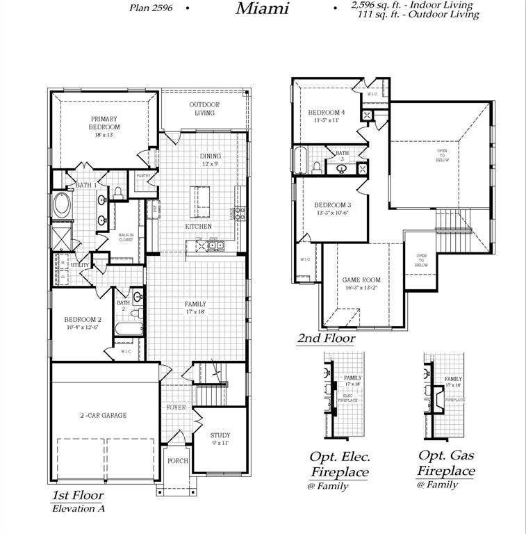 3527 Riley Street, Fate, TX 75087 Miami Floorplan