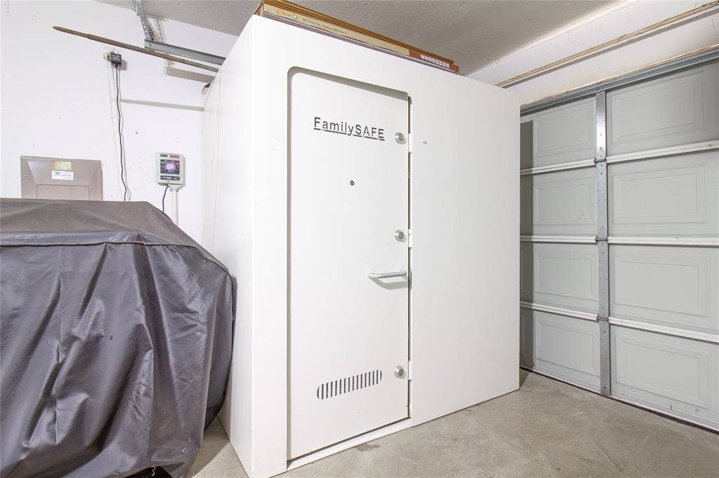 406 Hackberry Drive, Fate, TX 75087 Integrated safety shelter with a secure door. This will covey with the home.