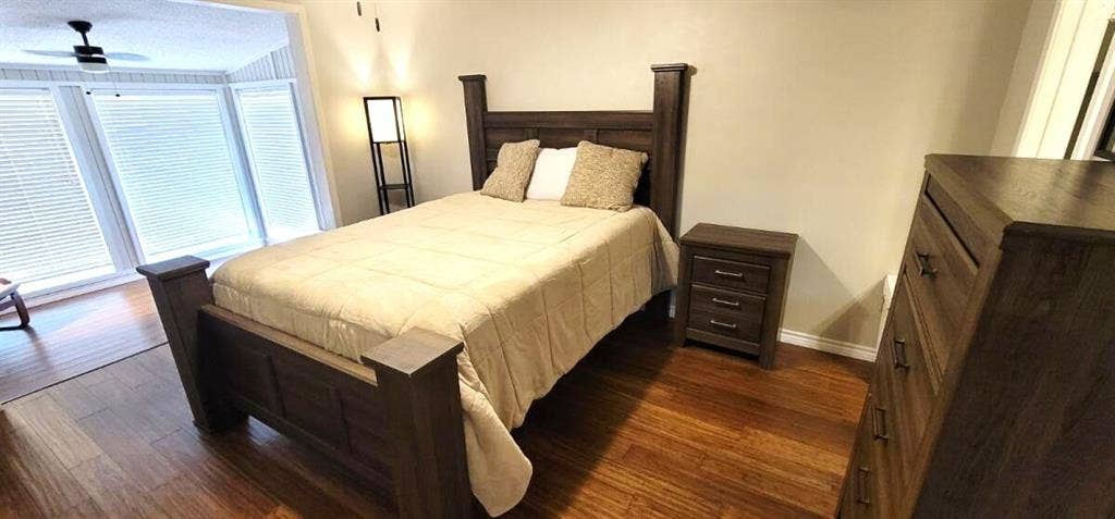 243 Shoreline Drive, Star Harbor, TX 75148 Furnished Primary bedroom. Mattress has been removed.