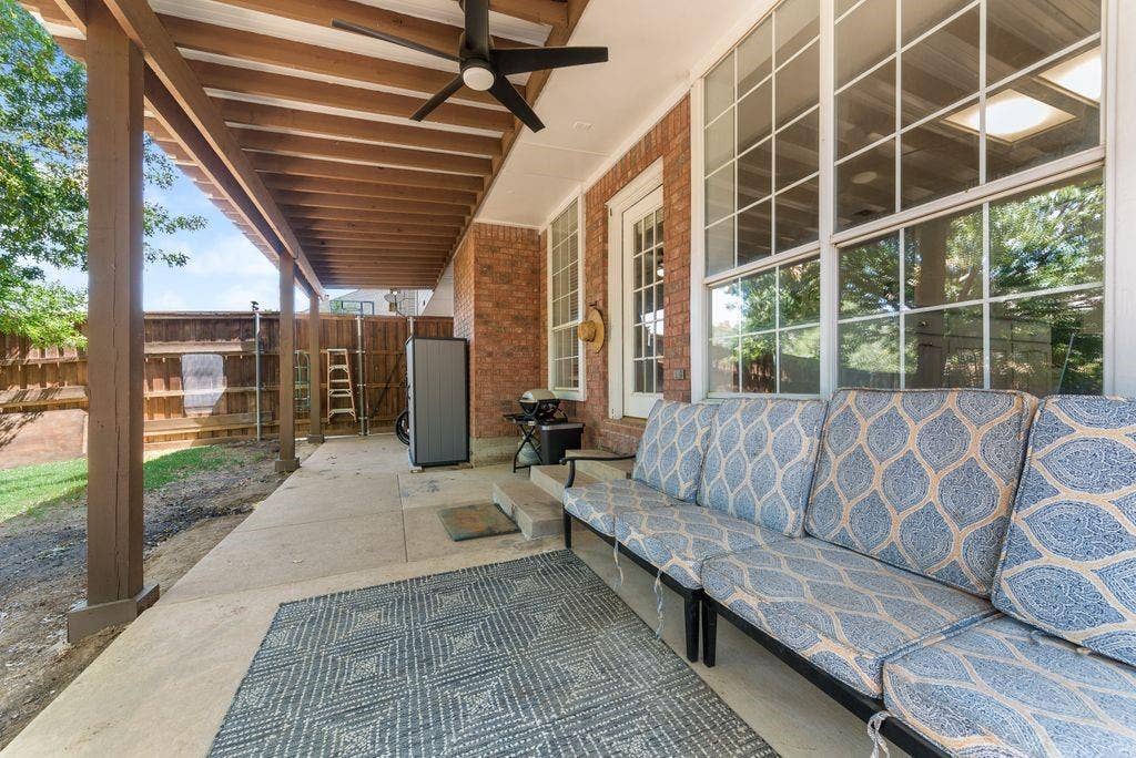 Covered patio.