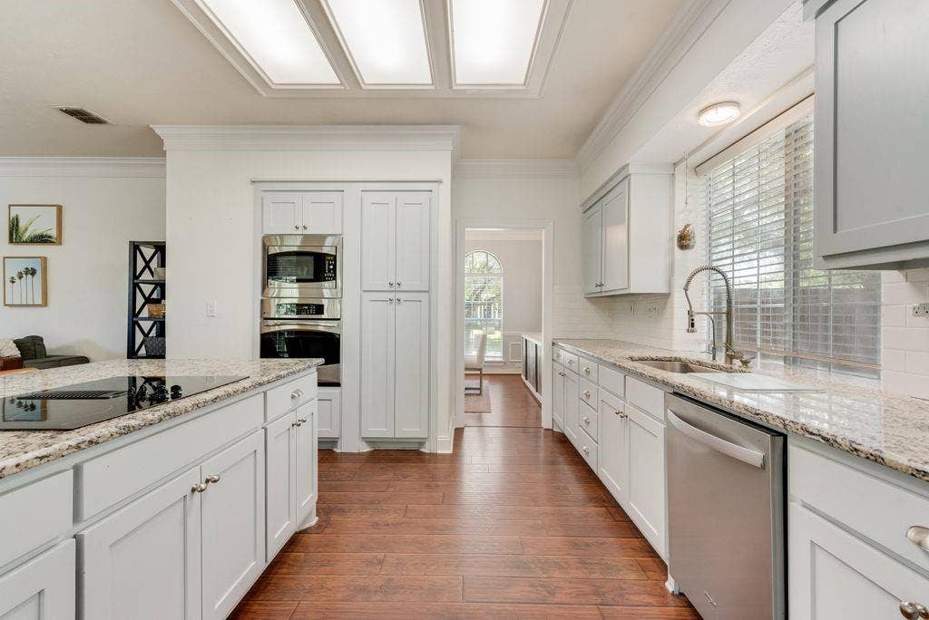 The kitchen has direct access to the dining room making holiday meals a breeze.