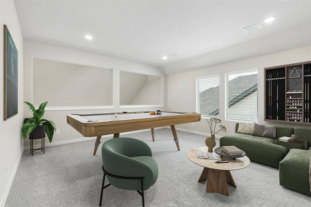 Game Room in the Winters home plan by Trophy Signature Homes – REPRESENTATIVE PHOTO
