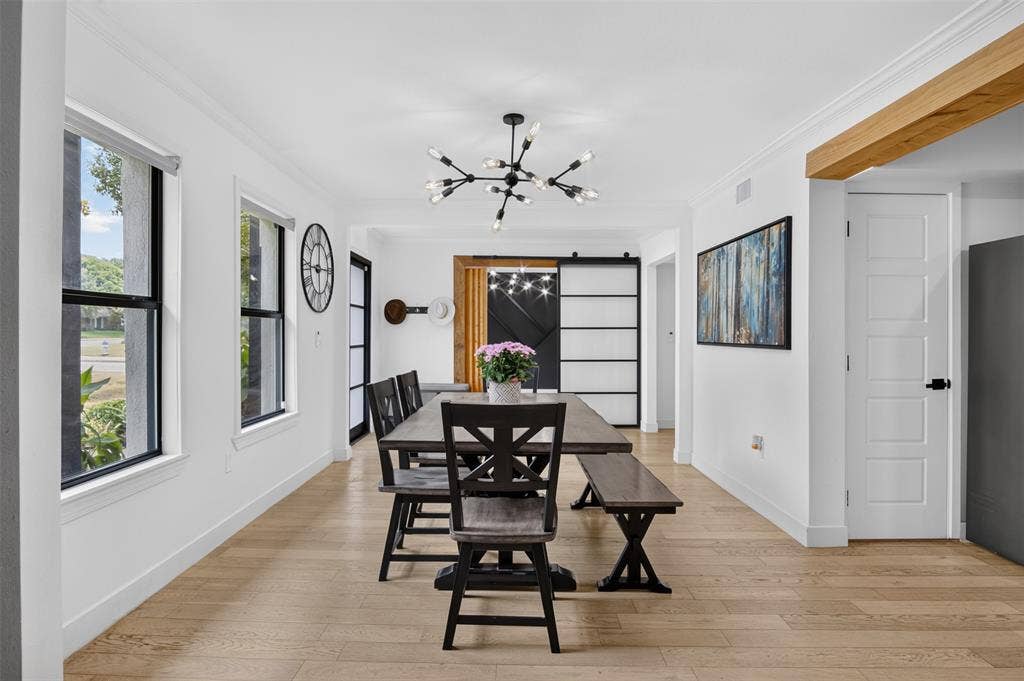 4064 High Summit Drive, Dallas, TX 75244 Dining Area with study at the end.