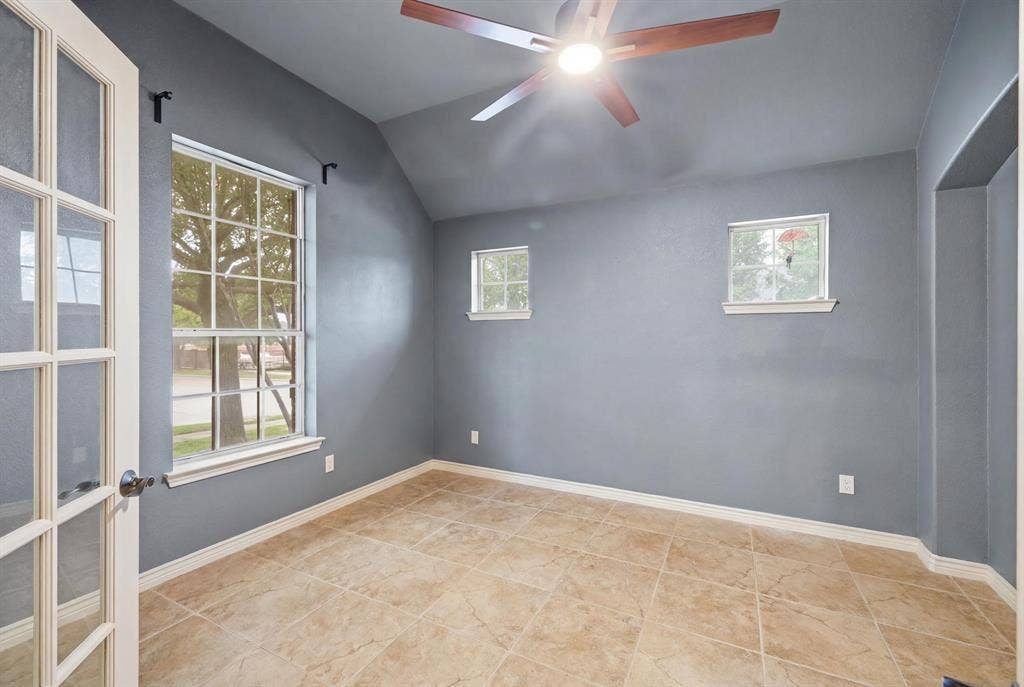 8040 Branch Hollow Trail, Fort Worth, TX 76123 Home office with French doors.