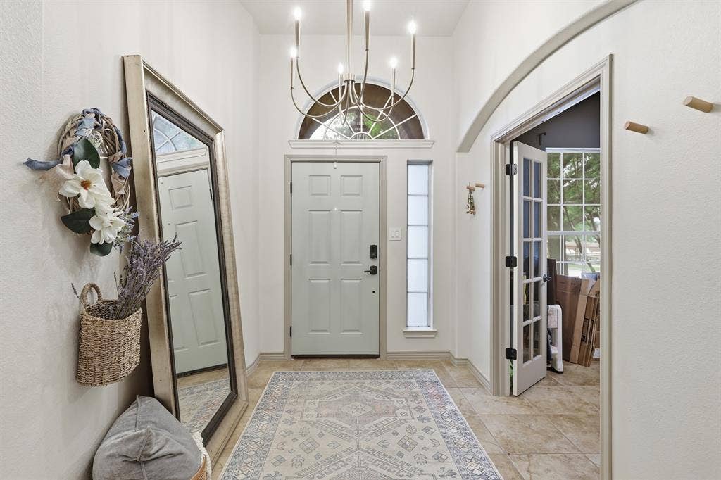 8040 Branch Hollow Trail, Fort Worth, TX 76123 Inviting wide entry and French doors to office.