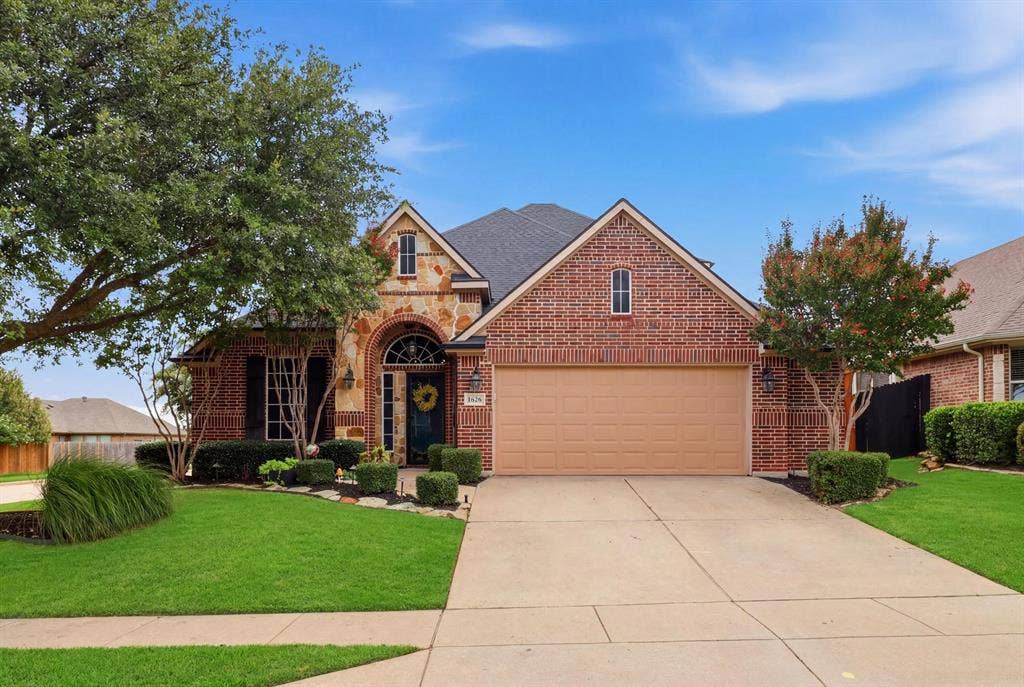 8040 Branch Hollow Trail, Fort Worth, TX 76123 Elegant drive up appeal on corner lot, caddy corner from community pool and park!
