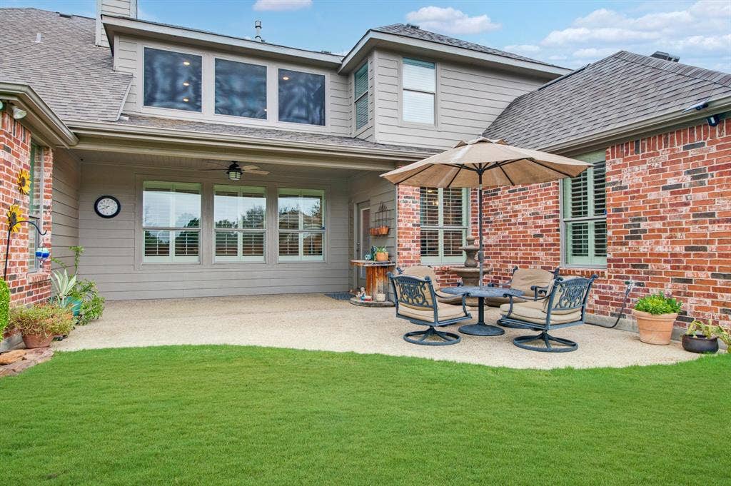 Large covered patio