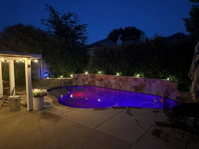 600 Crystal Falls Drive, McKinney, TX 75071 night view w lights