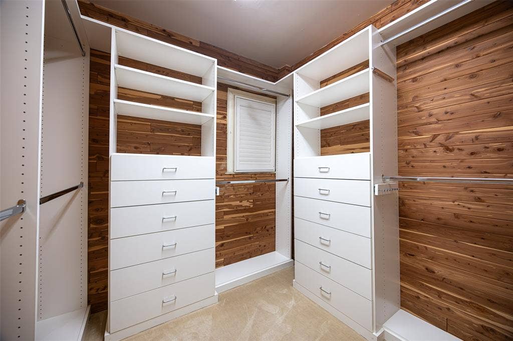 4310 Rawlins Street, Dallas, TX 75219 Fully Lined Cedar Custom Closet Primary