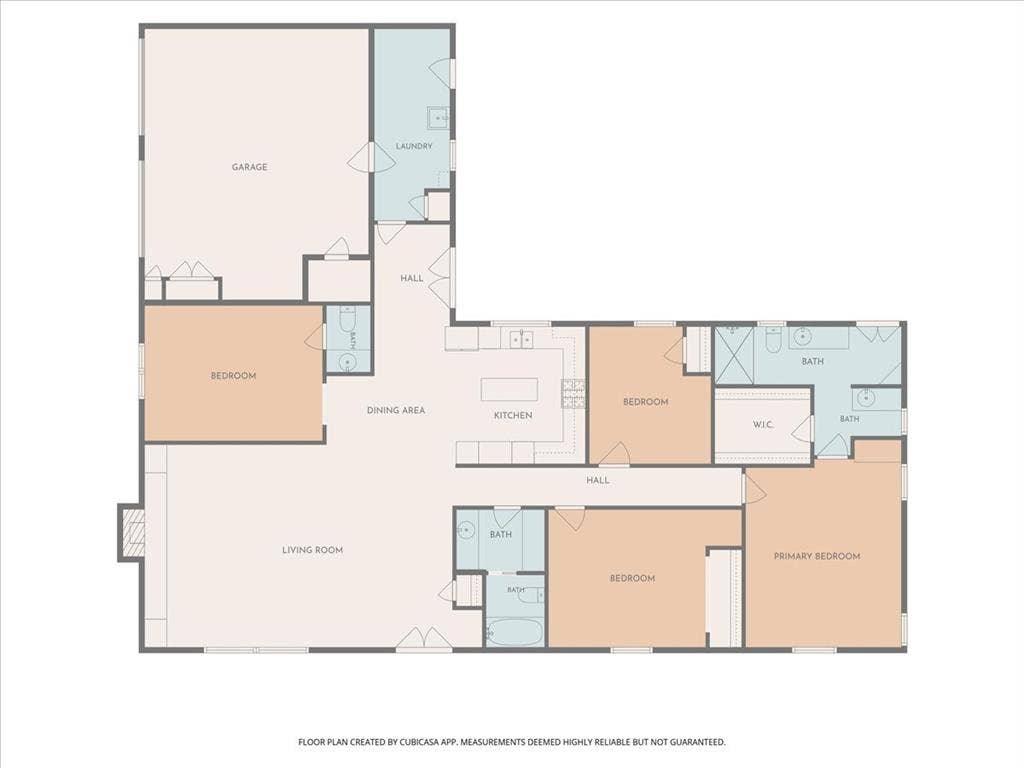 612 W Highland Street, West, TX 76691 Approximated floor plan with formal dining room labeled as an extra bedroom