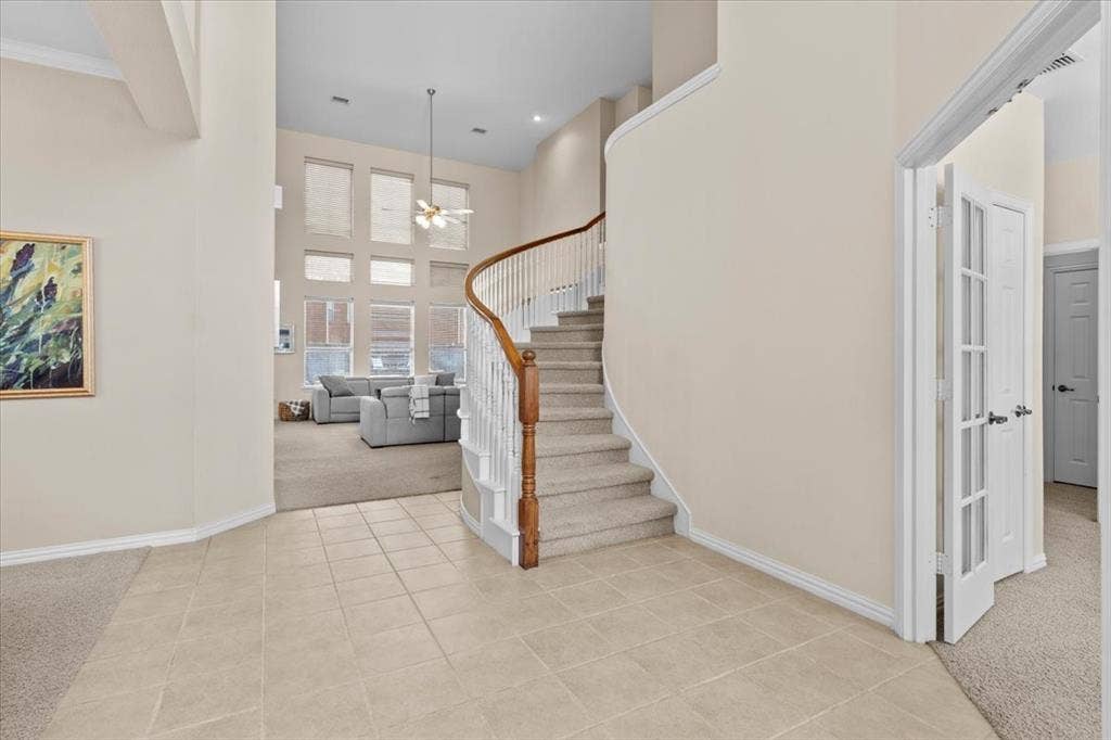 1502 Chase Oaks Drive, Keller, TX 76248 Striking entrance with grand staircase and high ceilings