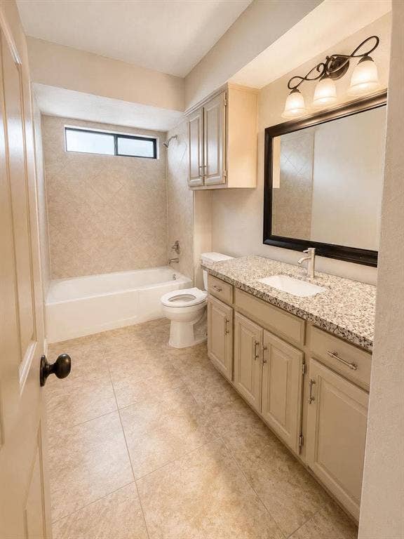 7806 Williams Avenue, Frisco, TX 75033 Full bathroom featuring a single vanity with stone countertop, undermount sink, and light-toned cabinetry