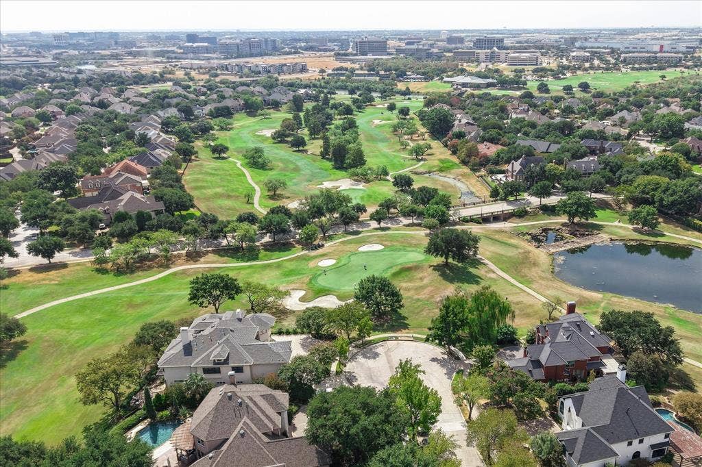7501 Sweetgum Drive, Irving, TX 75063 Expansive golf course setting featuring lush fairways and mature trees