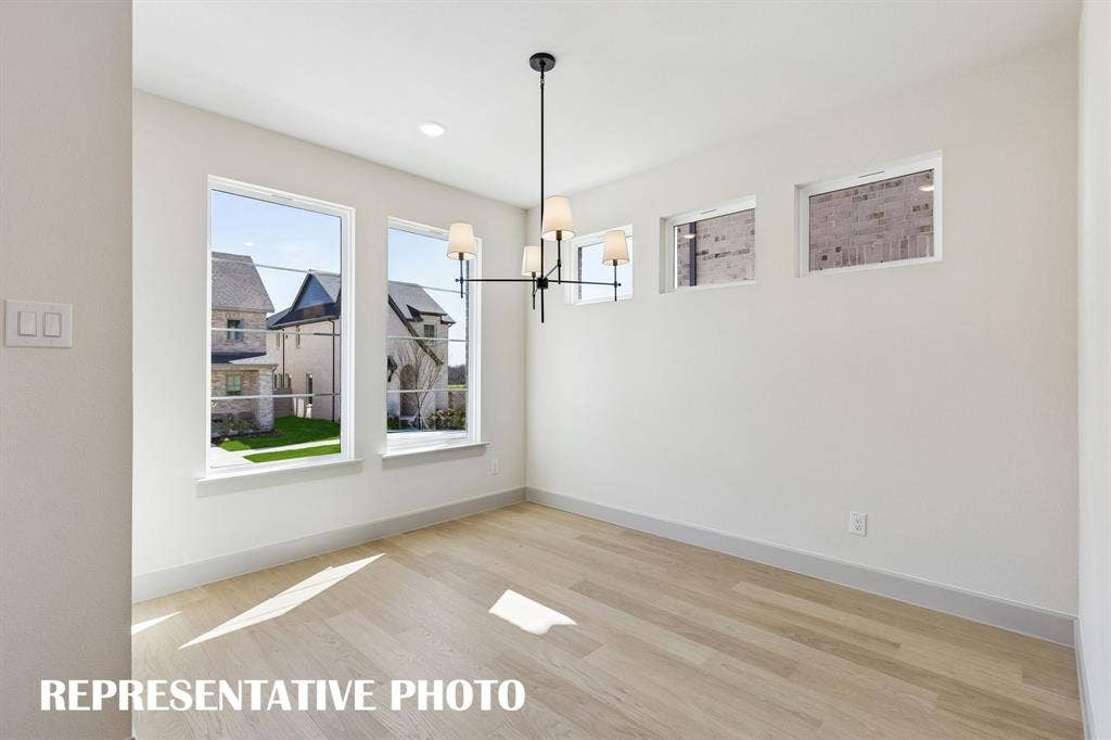 4629 Pointer Court, McKinney, TX 75071 Whether it's lively dinner parties or cozy family gatherings, this light filled dining room fits all occasions! REPRESENTATIVE PHOTO