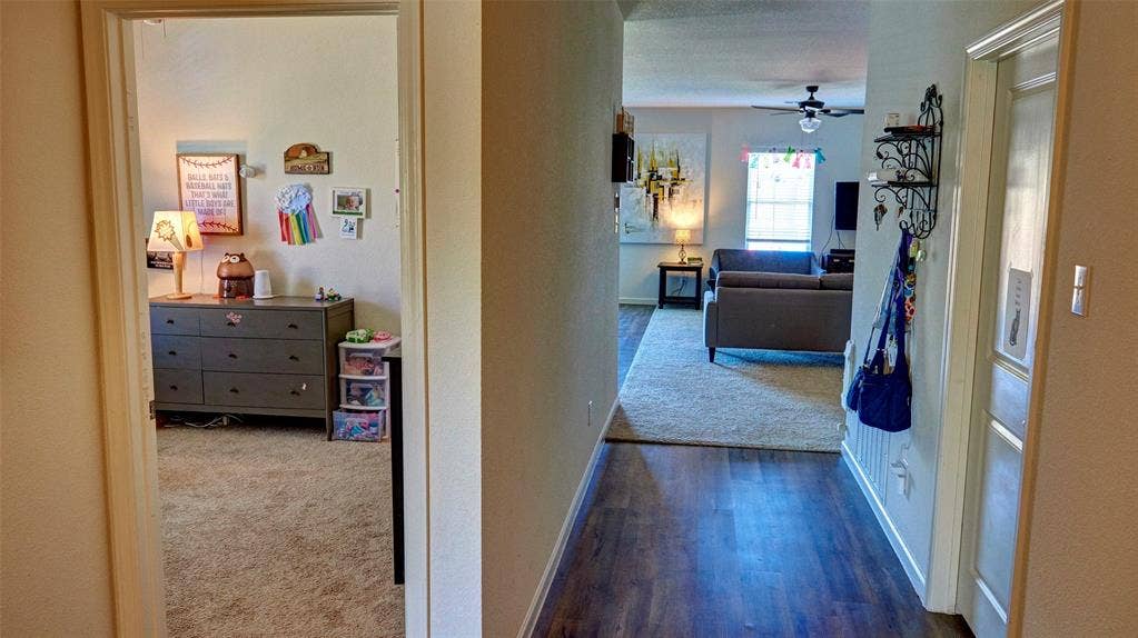 741 Windsor Court, Lavon, TX 75166 Wood-finish flooring in the hallway
