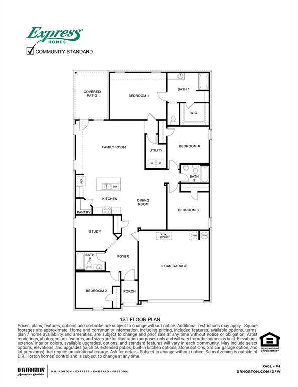 2912 Peppergrass Street, Royse City, TX 75189 Floor plan