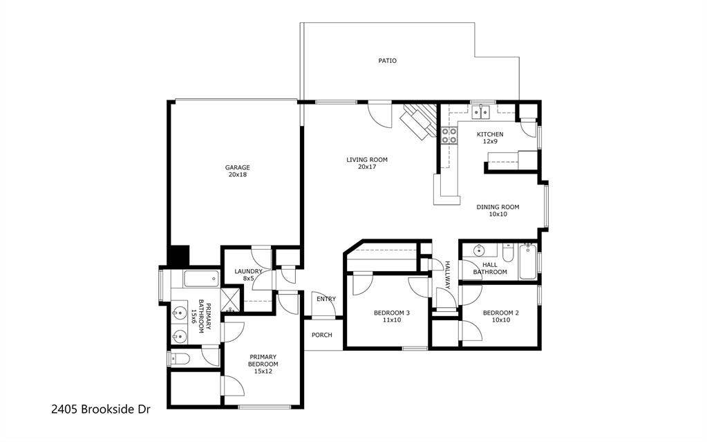 2405 Brookside Drive, Rowlett, TX 75088 Floor plan