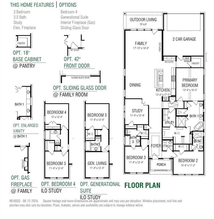 15154 Boxthorn Drive, Frisco, TX 75035 Tacoma Floor Plan