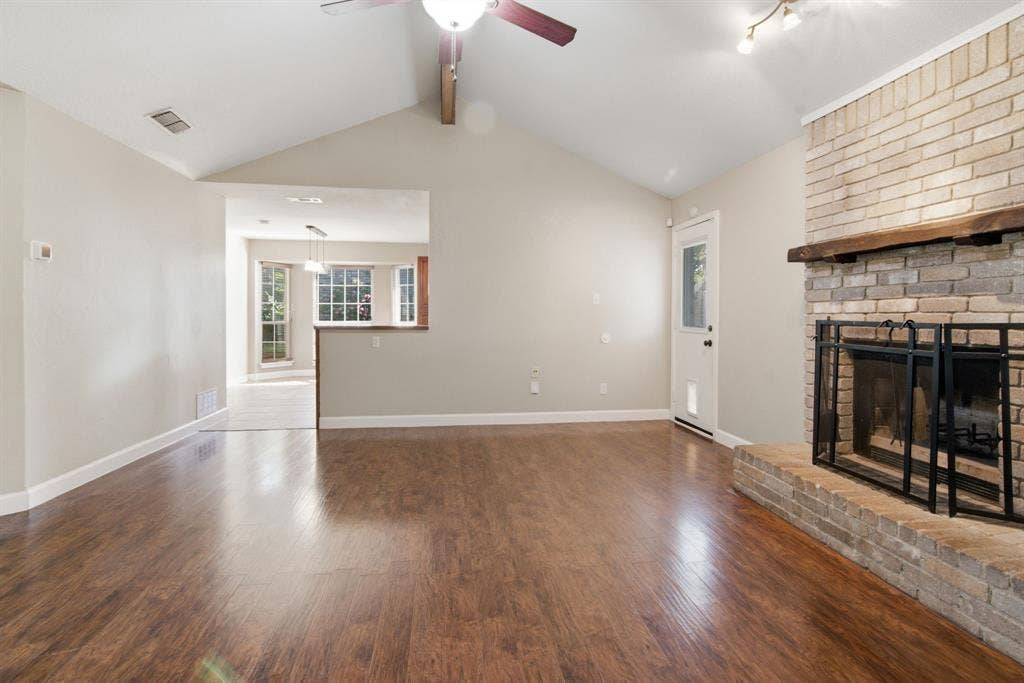 2502 Cranberry Lane, Euless, TX 76039 looking into the breakfast area from the living room