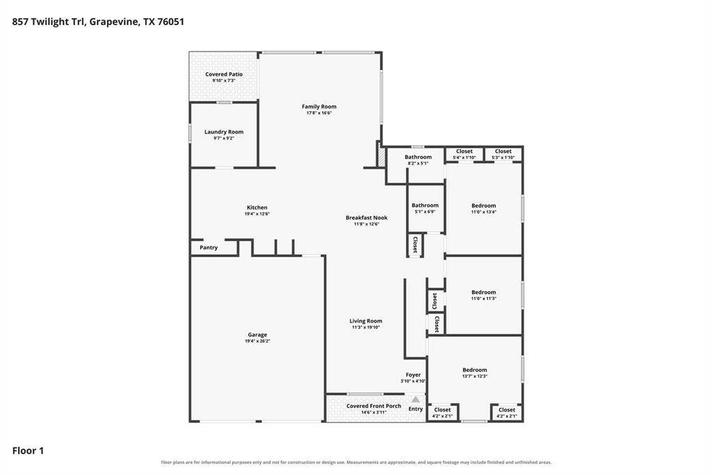857 Twilight Trail, Grapevine, TX 76051 Floor plan