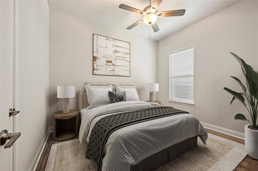 Staged secondary bedroom