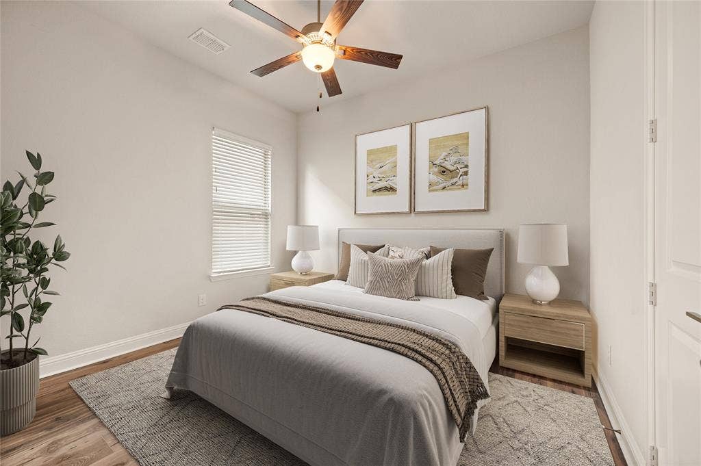 Staged secondary bedroom